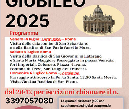 Volantino pellegrinaggio Giubileo 2025